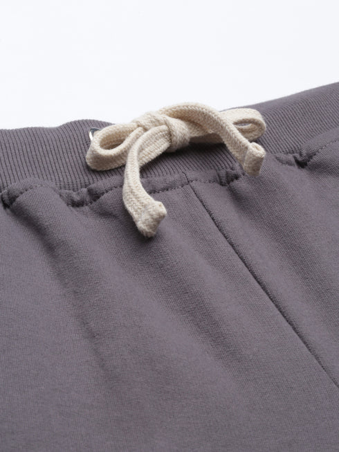 Black & Grey Solid Lounge Set